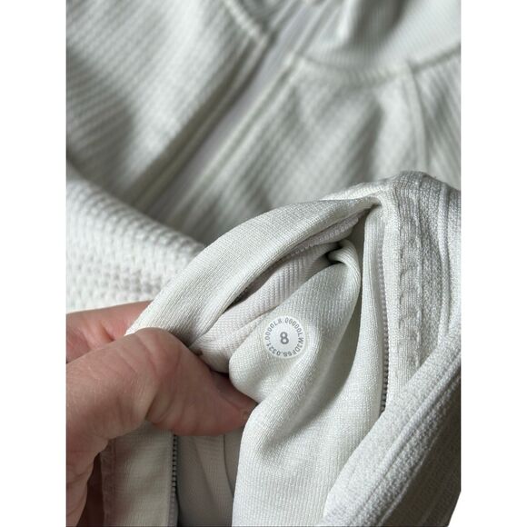 Lululemon Engineered Warmth Half-Zip Jacket size 8 Cream Pullover Athletic - Picture 4 of 13